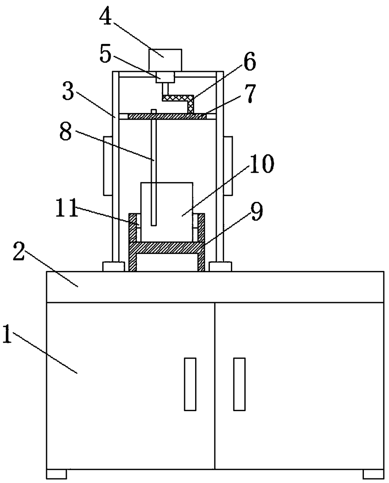 Chemical experiment table capable of automatic stirring for students