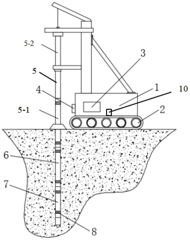 Combined type device and method for measuring drilling depth