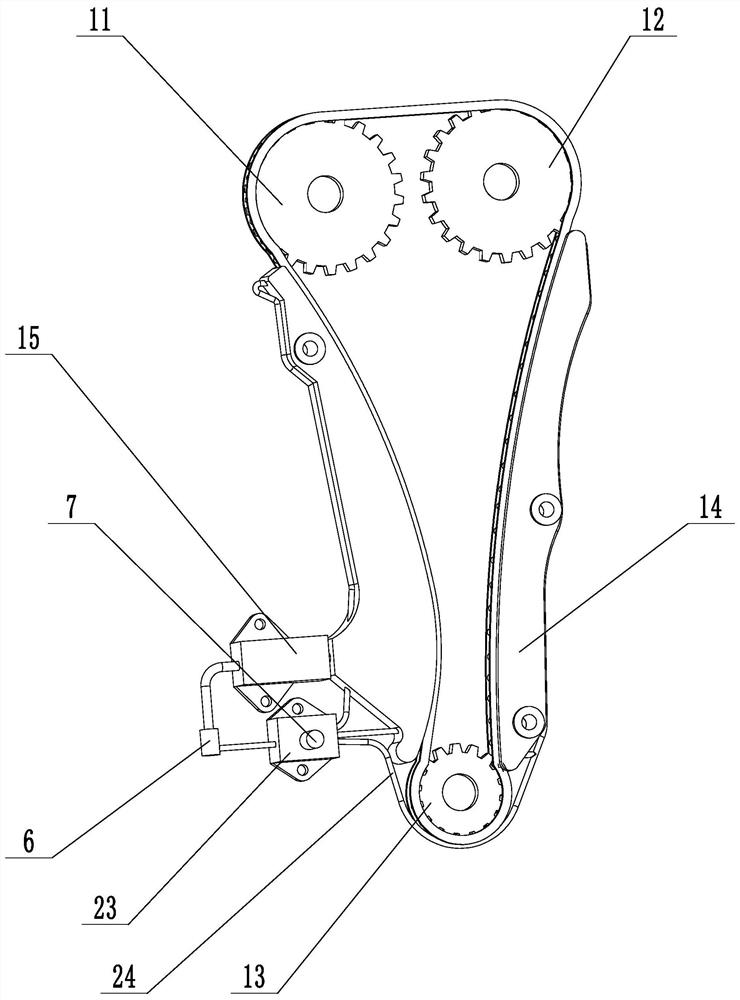 A timing chain system and its engine