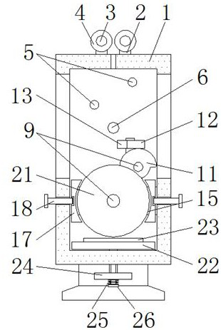 Quantitative winding device for producing ultraviolet-proof temperature-control sun-shading film based on gravity