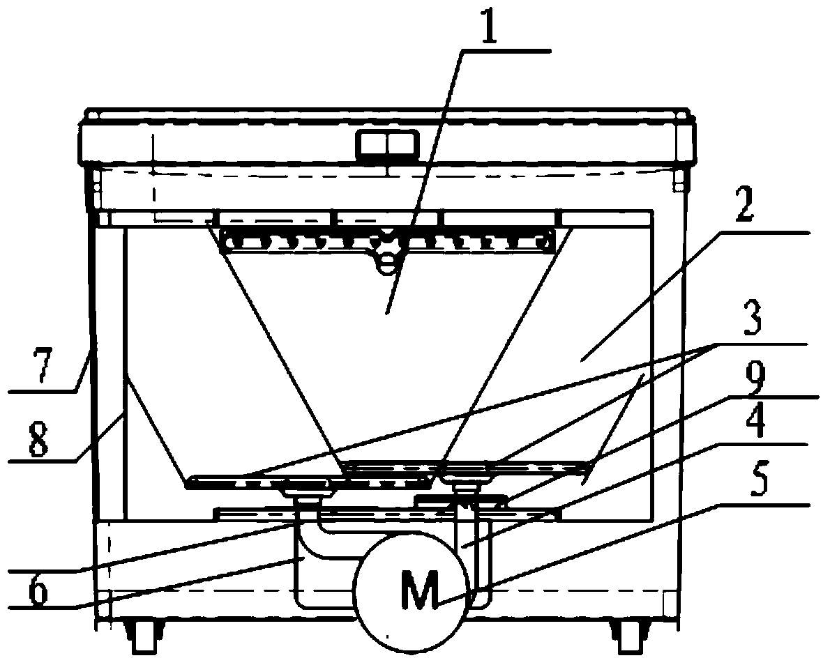 A spray system for a dishwasher with partition washing function and the dishwasher