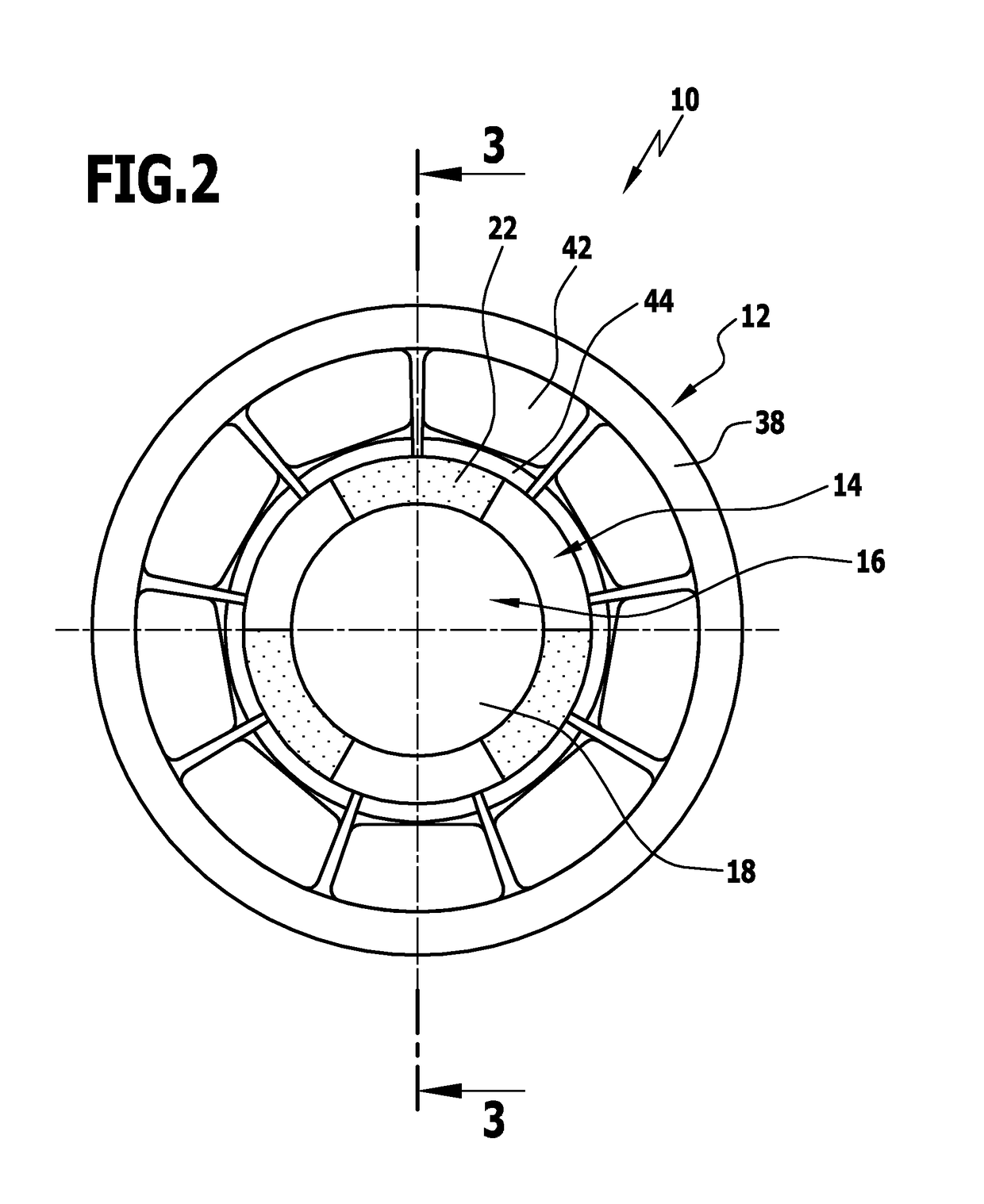 Stator-rotor device for an electrical machine