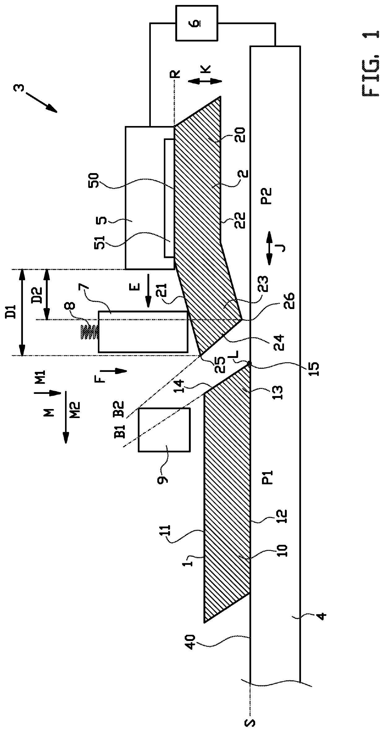 Joining device and method for joining strips to form a tire component
