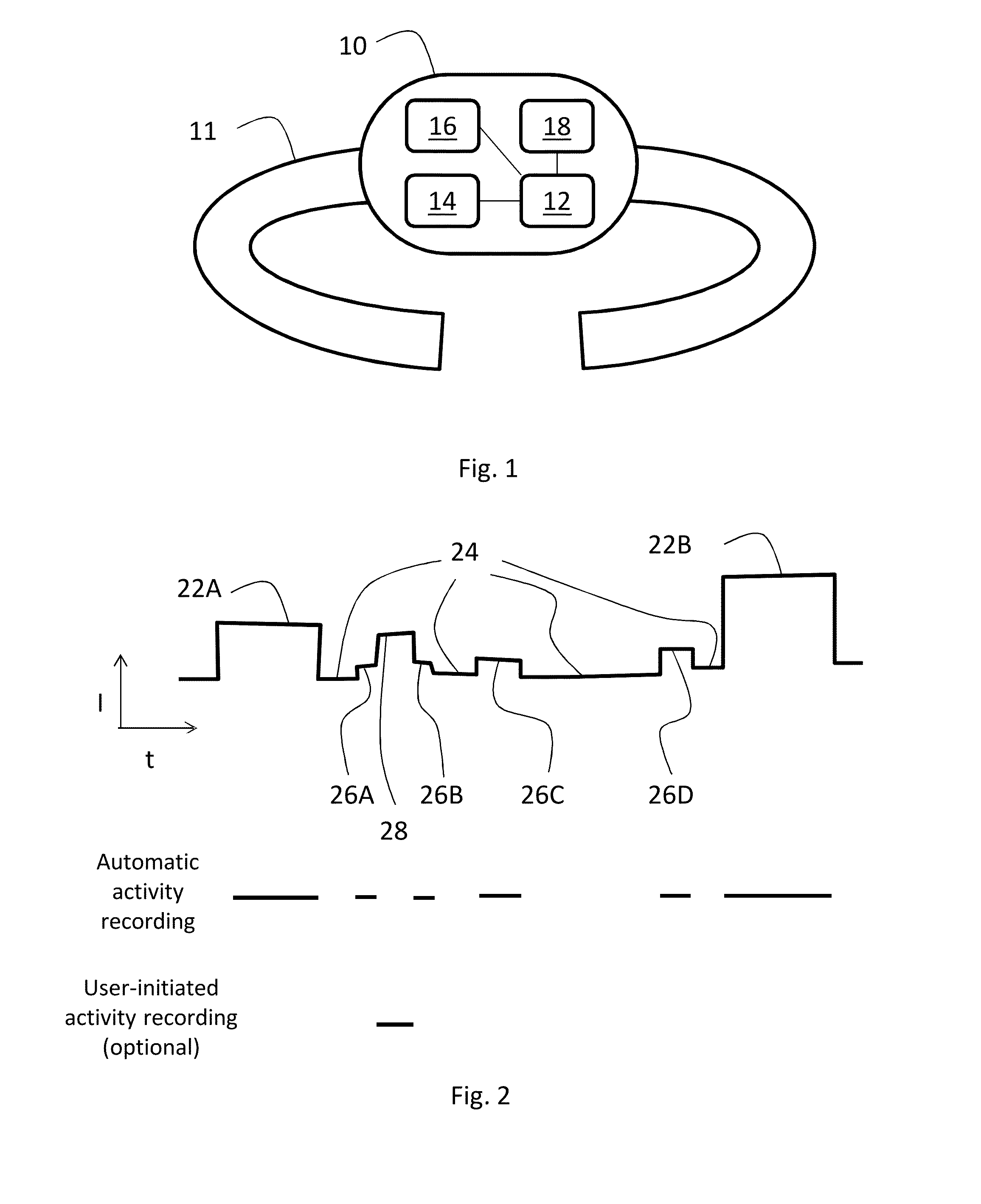 Wearable activity monitoring device and related method