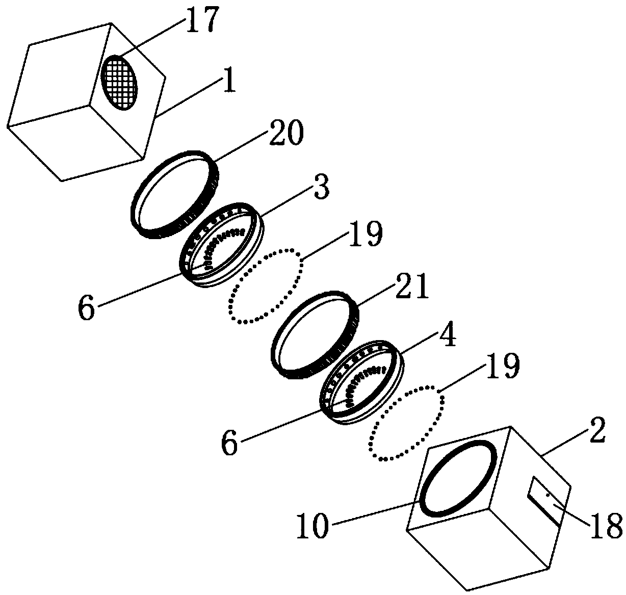 A heat dissipation type high-efficiency cleaning device