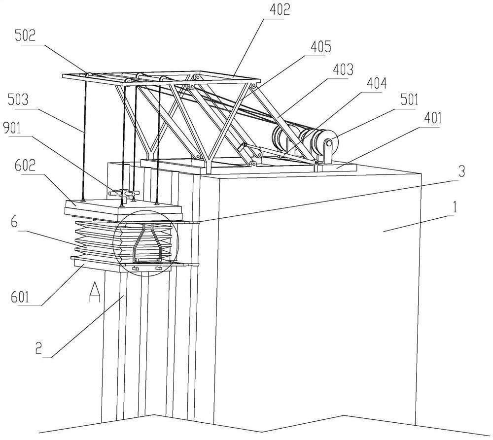 A kind of outdoor escape rescue system and method of super high-rise building