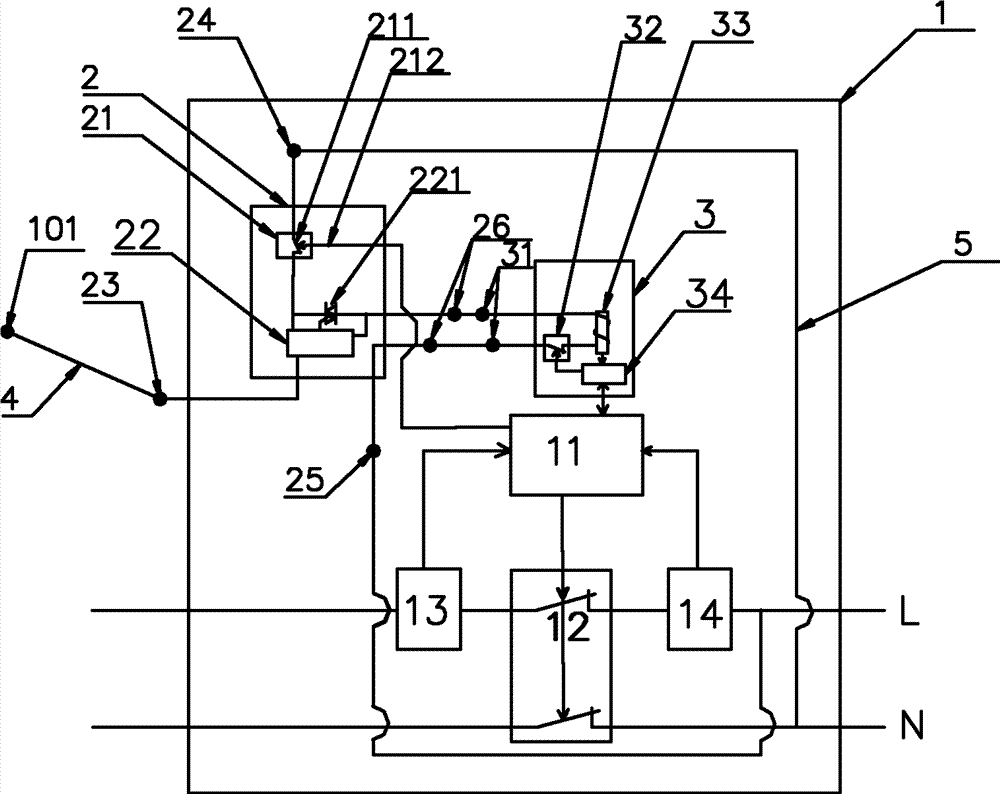 Special molded case circuit breaker for prepayment electric energy meter