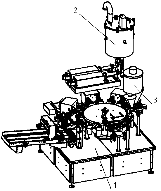 Packaging machine for mixed filling