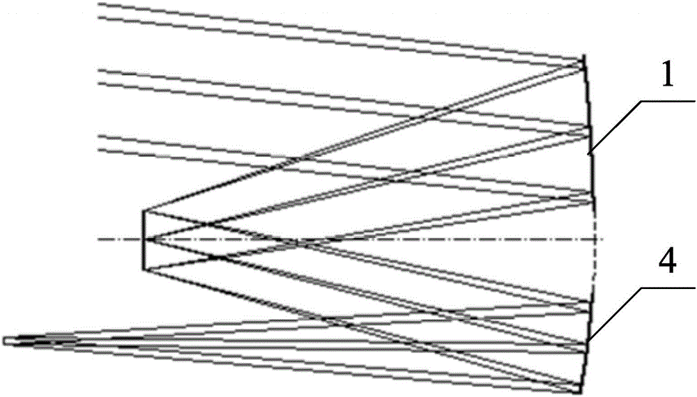 Reflective Optical System Multiple mirrors share a single mirror structure