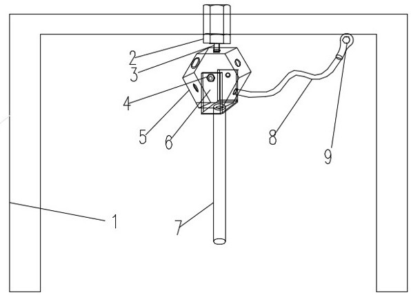 Mining high-voltage switch multifunctional grounding device