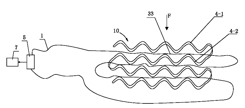 Device for detecting wave spring optical fiber bending loss