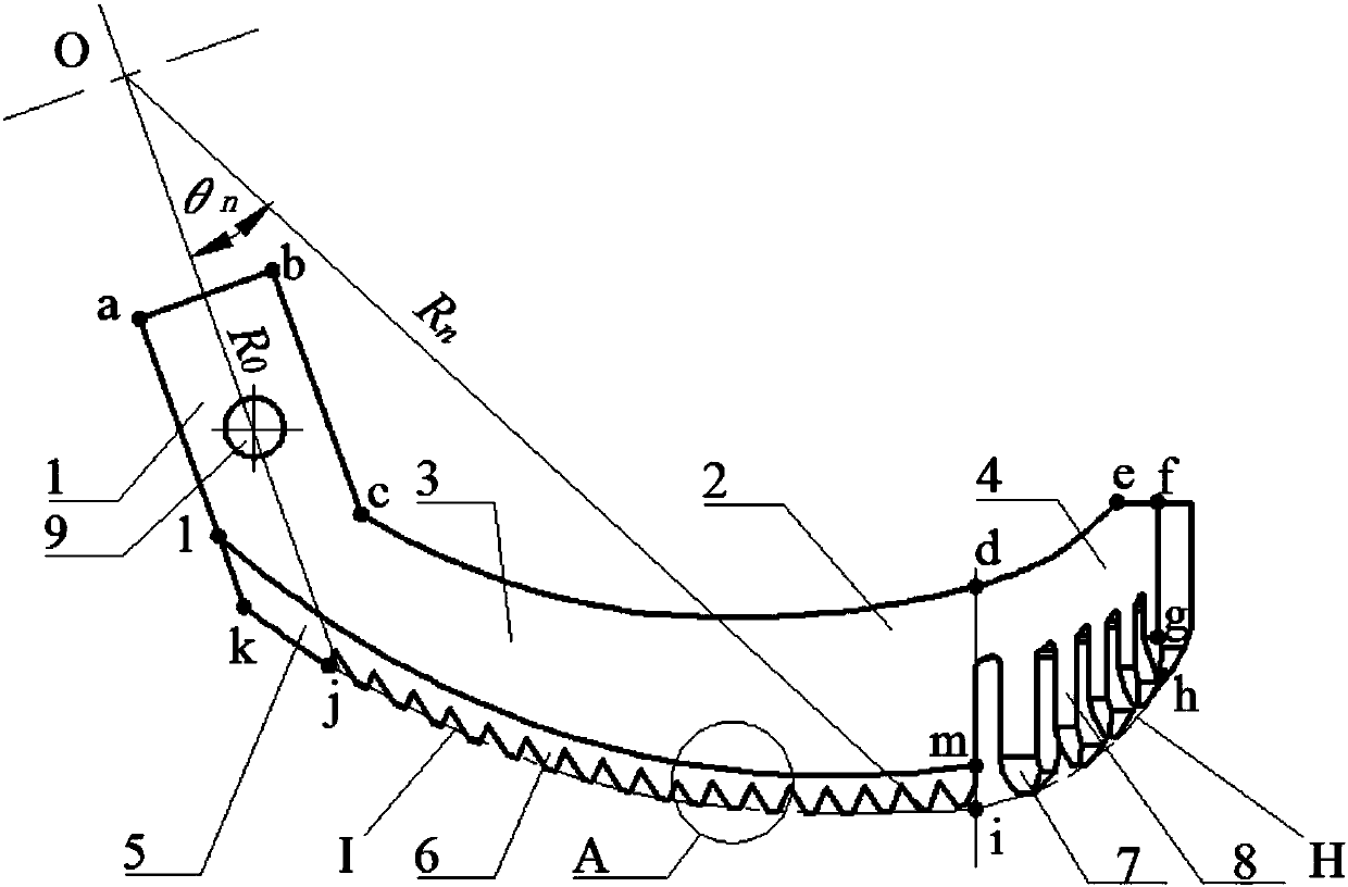 Tooth-toe type rotary tillage knife