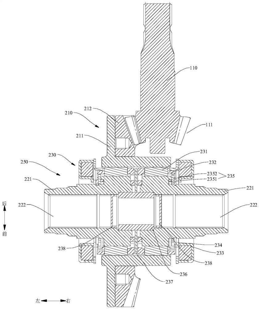 Vehicle as well as axle and differential mechanism thereof