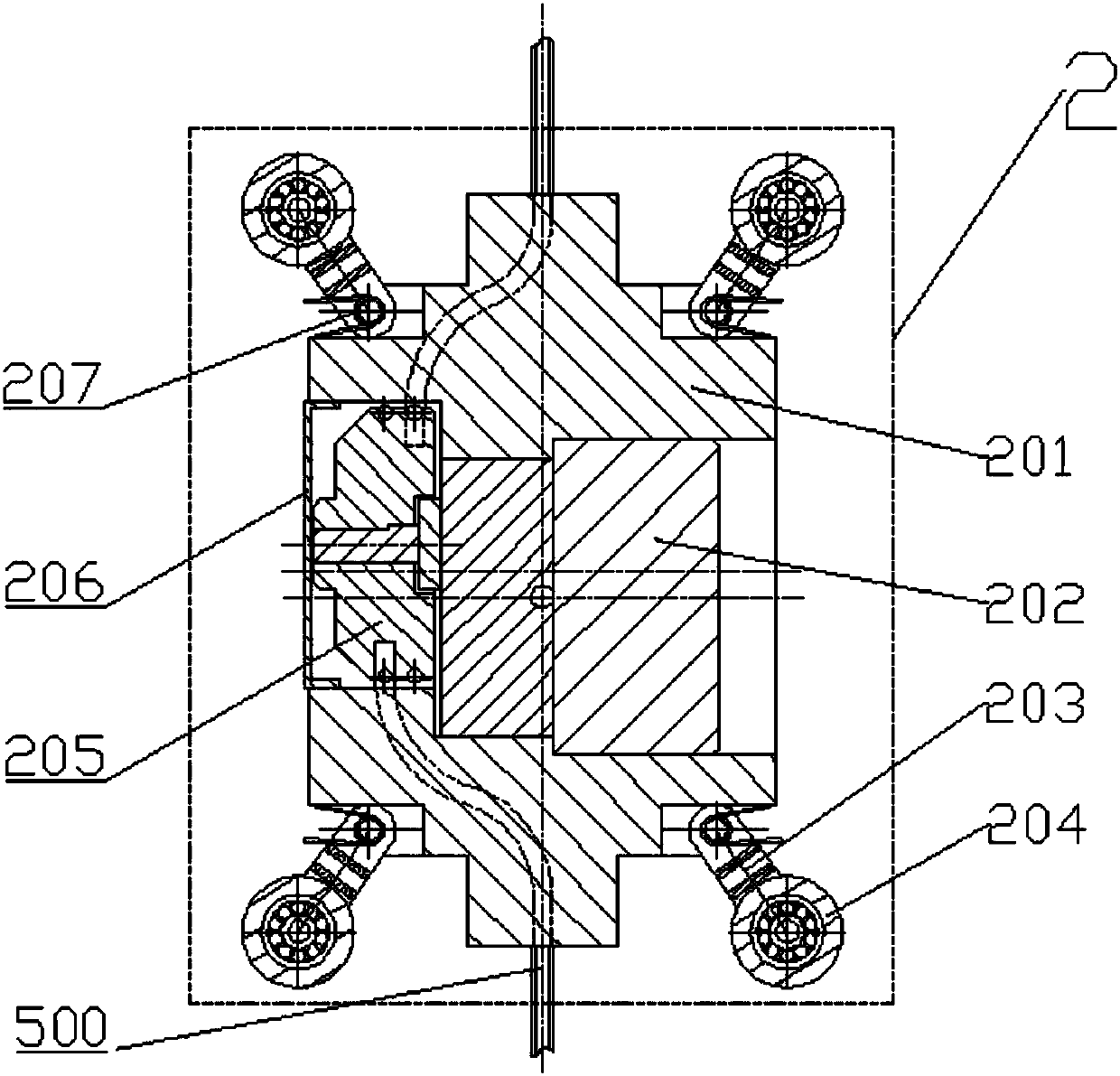 Stepping type pipeline inner wall defect image acquiring robot