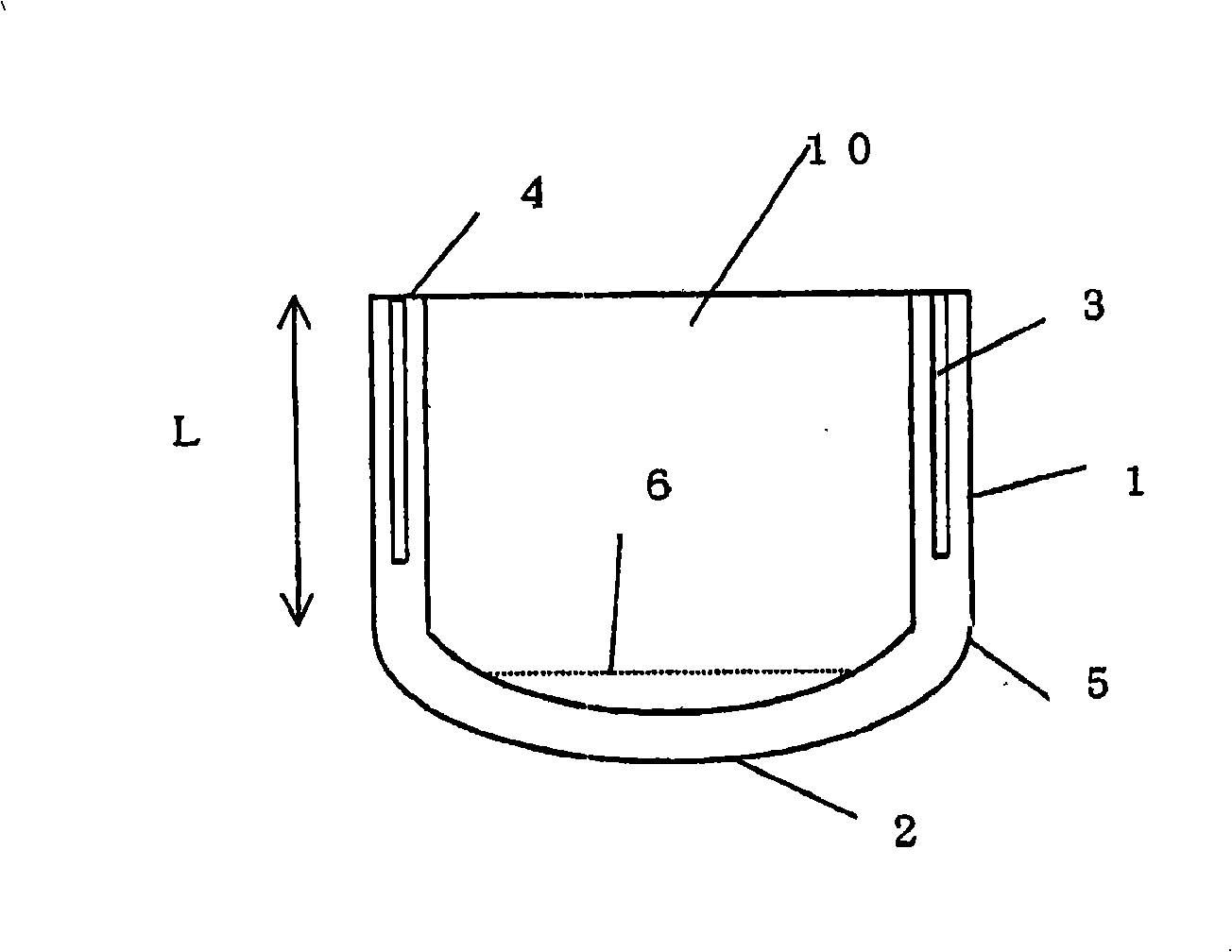Quartz glass crucible, process for producing the same, and use