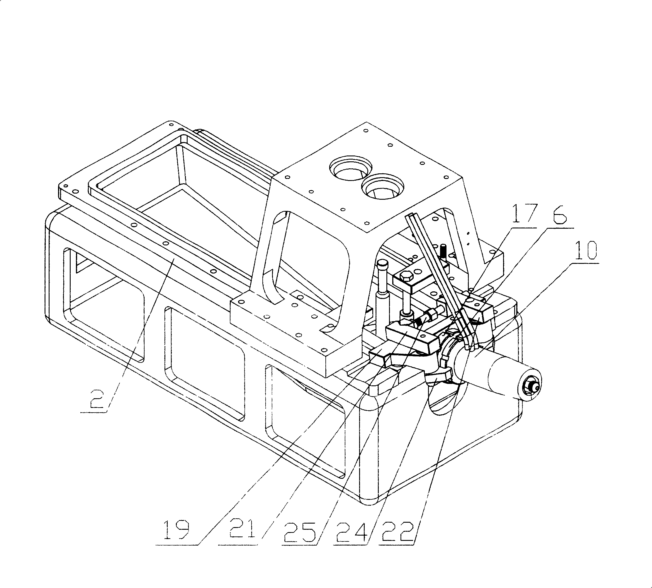 Quick clamp device of large nozzle of zinc pot