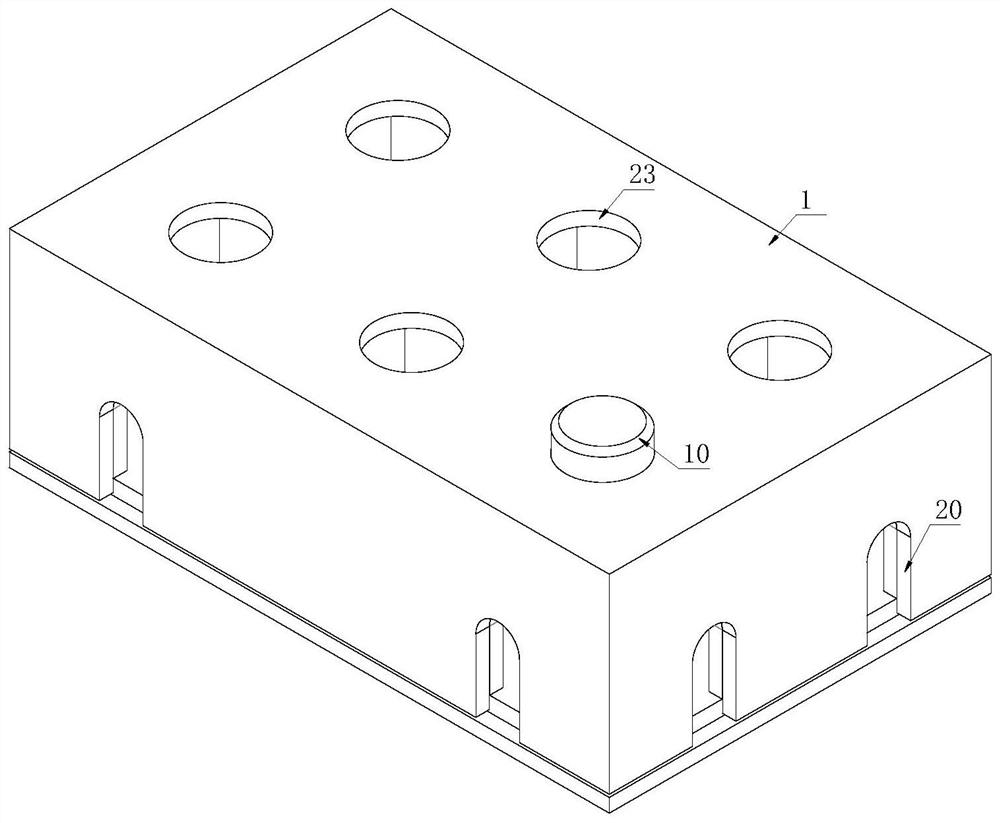 Composite water permeable brick