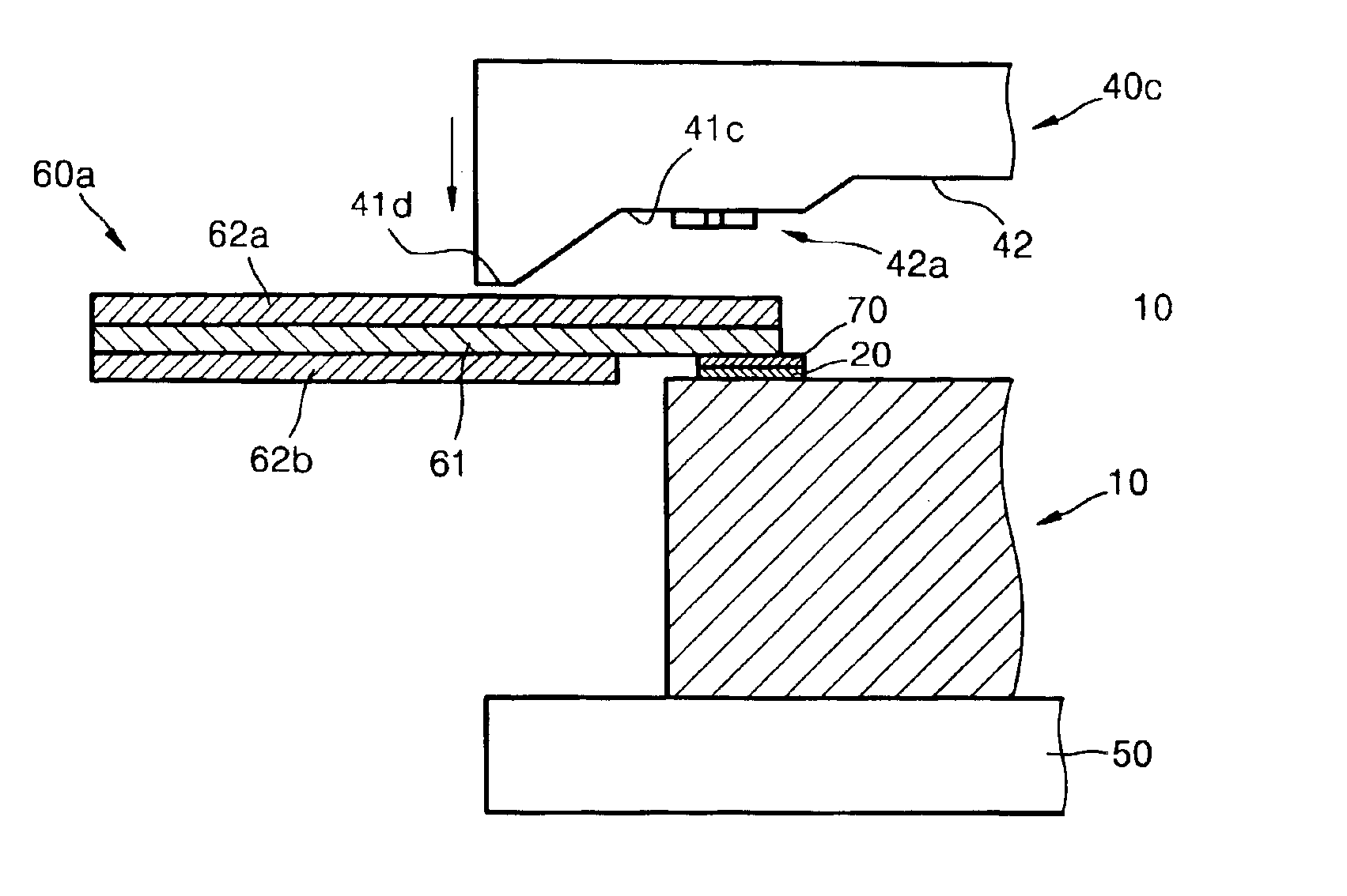 Method and apparatus for bonding a flexible printed circuit cable to an ink jet print head assembly