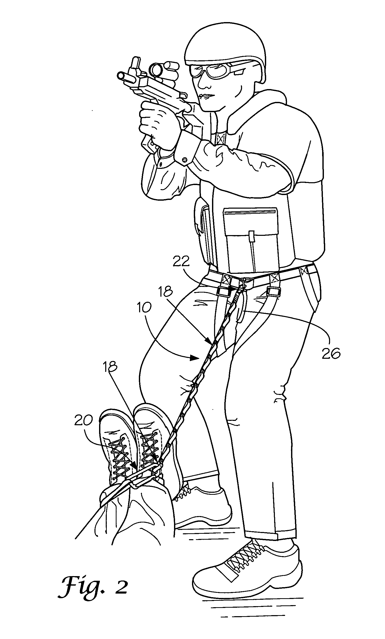 Hands free extraction drag strap