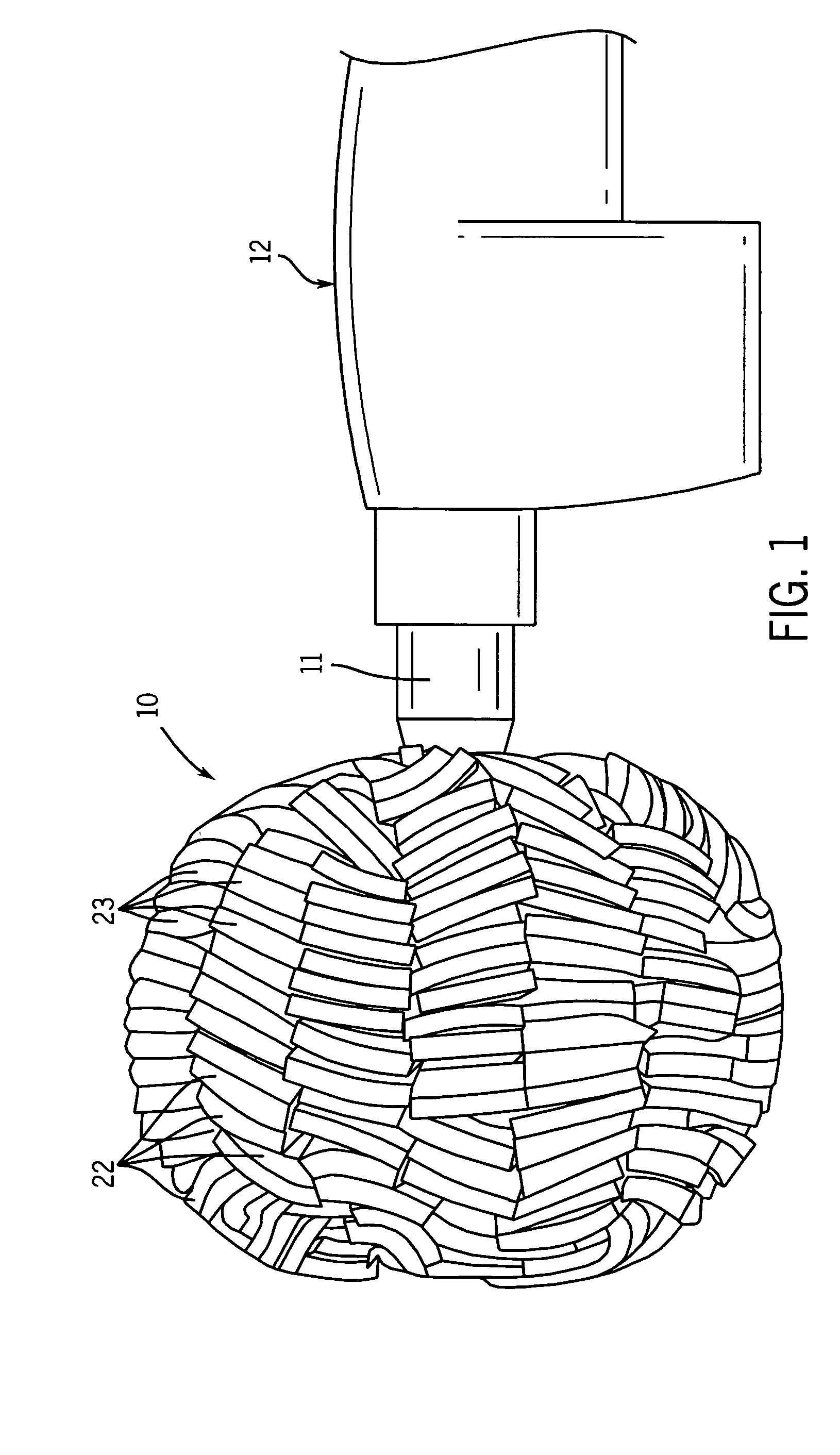 Buffing ball made of foam material