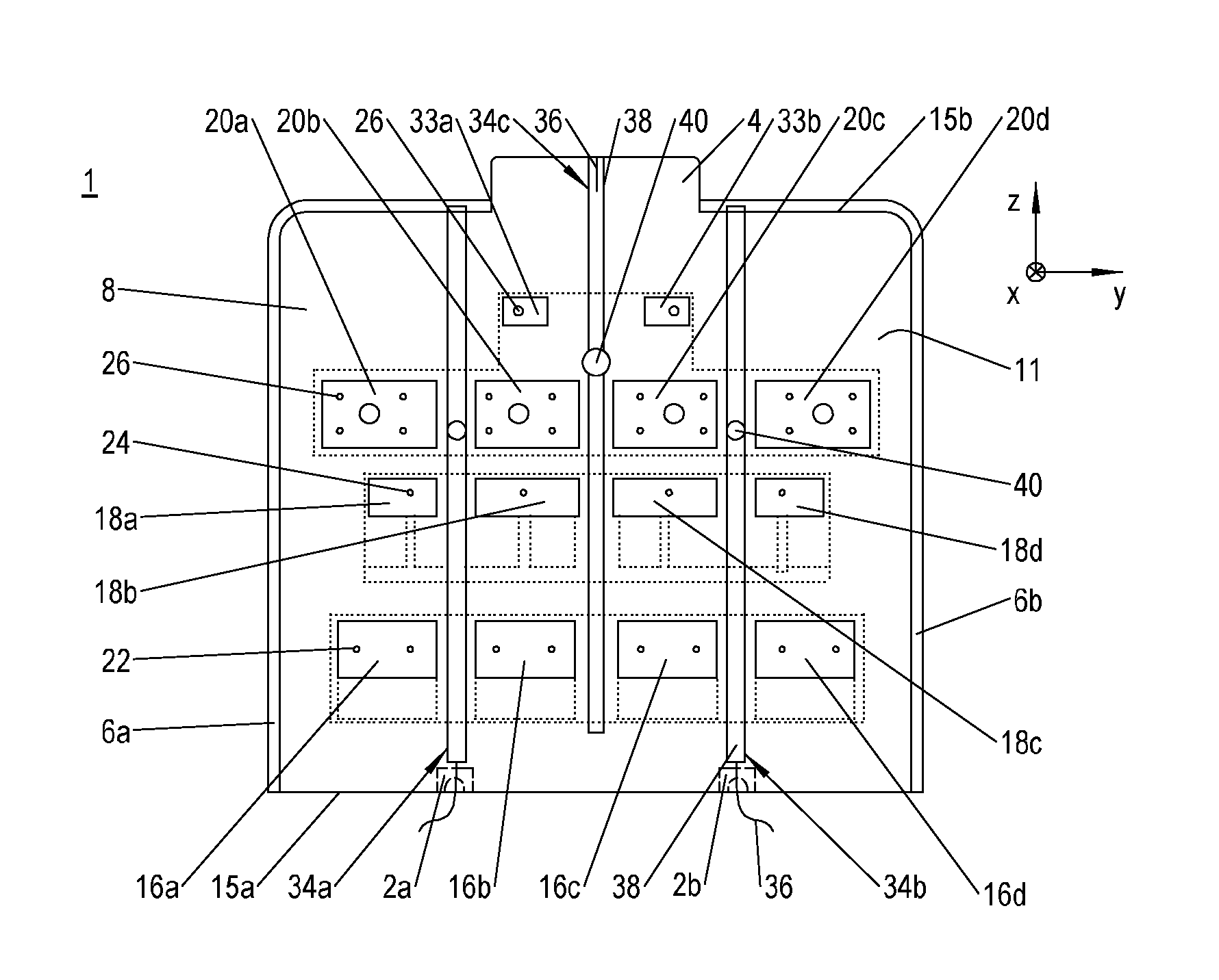 Partition wall for an aeroplane cabin, and an aeroplane