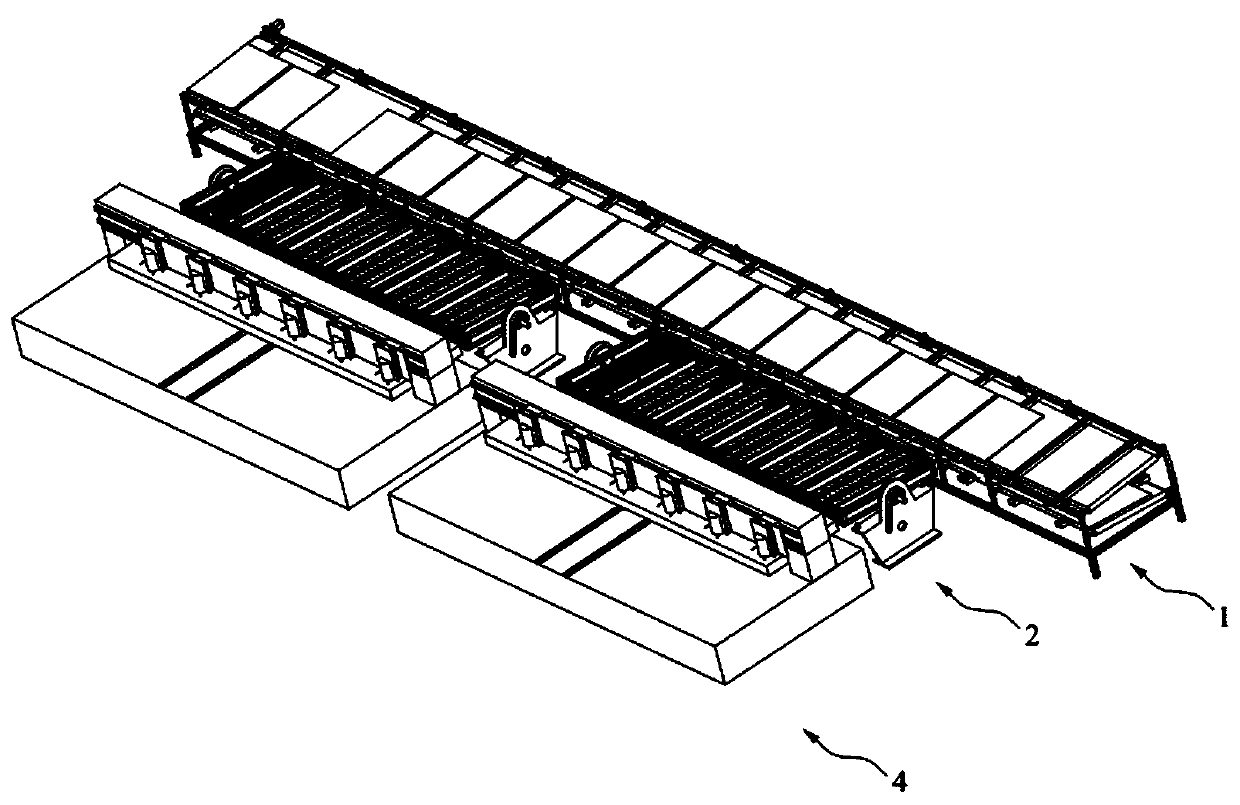 Feeding and discharging device and production line