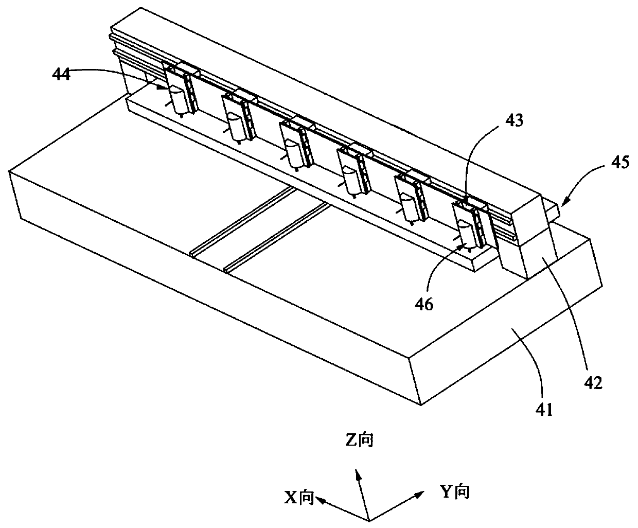 Feeding and discharging device and production line