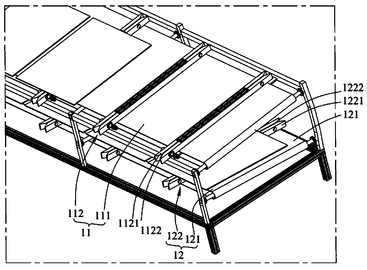 Feeding and discharging device and production line