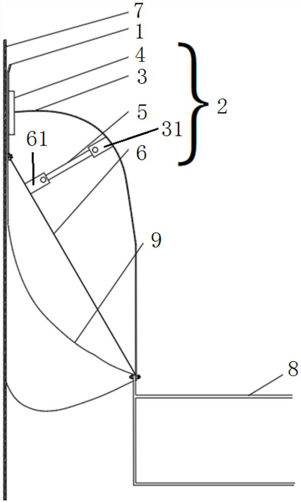 A sealing device for secondary sealing of an external floating roof storage tank and the external floating roof storage tank