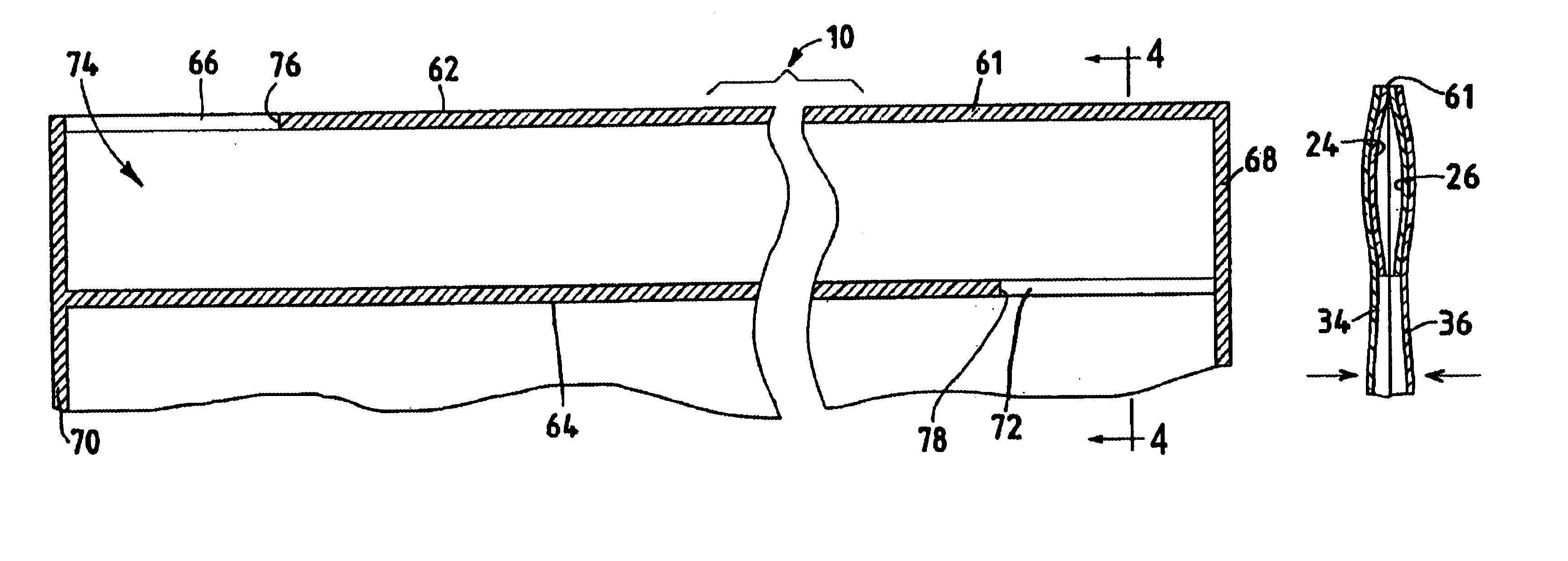 Air-evacuable bag with double-layered valve film and method for manufacturing same