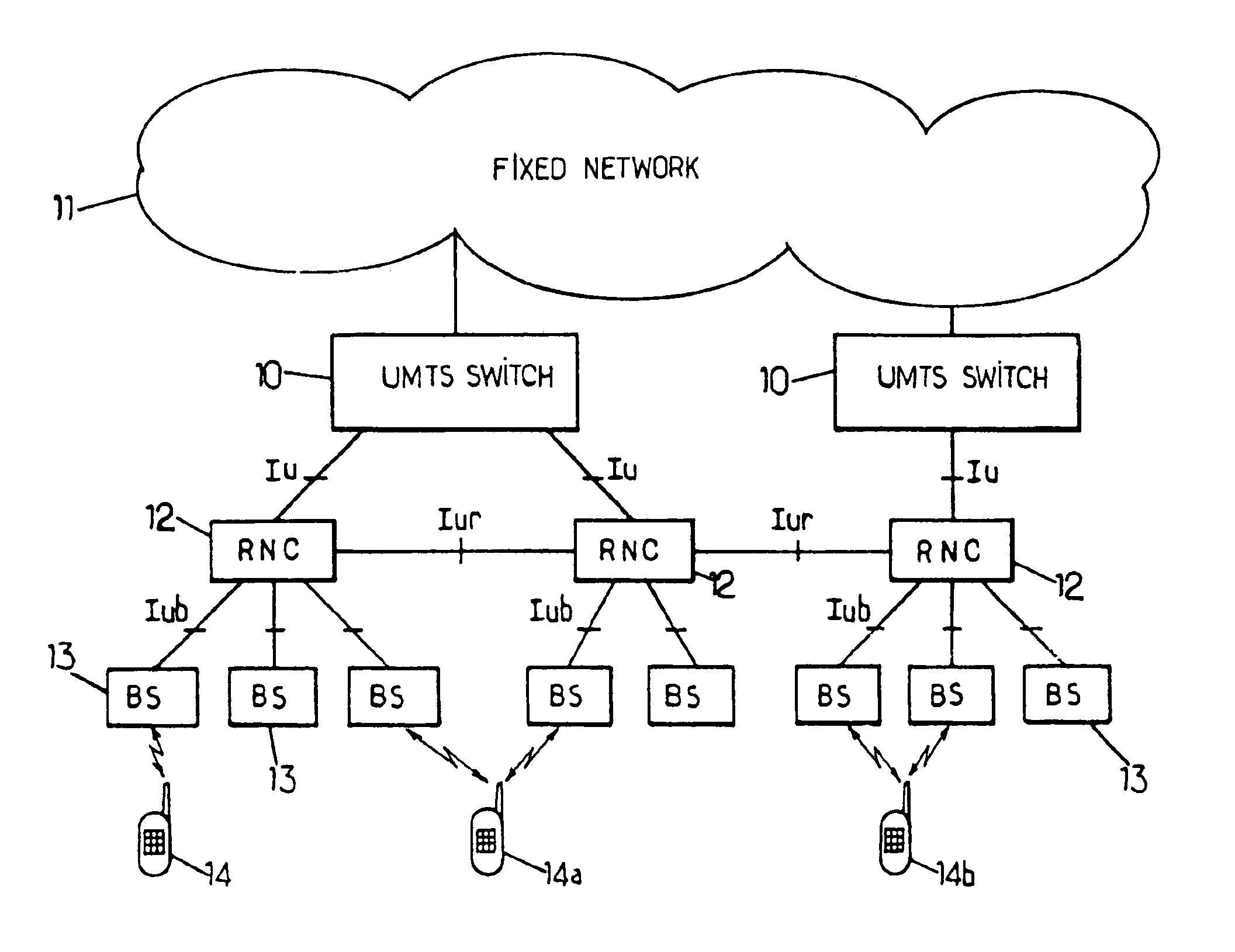 Method of controlling a channel between a radio terminal and a cellular radiocommunication infrastructure, and access network implementing such a method