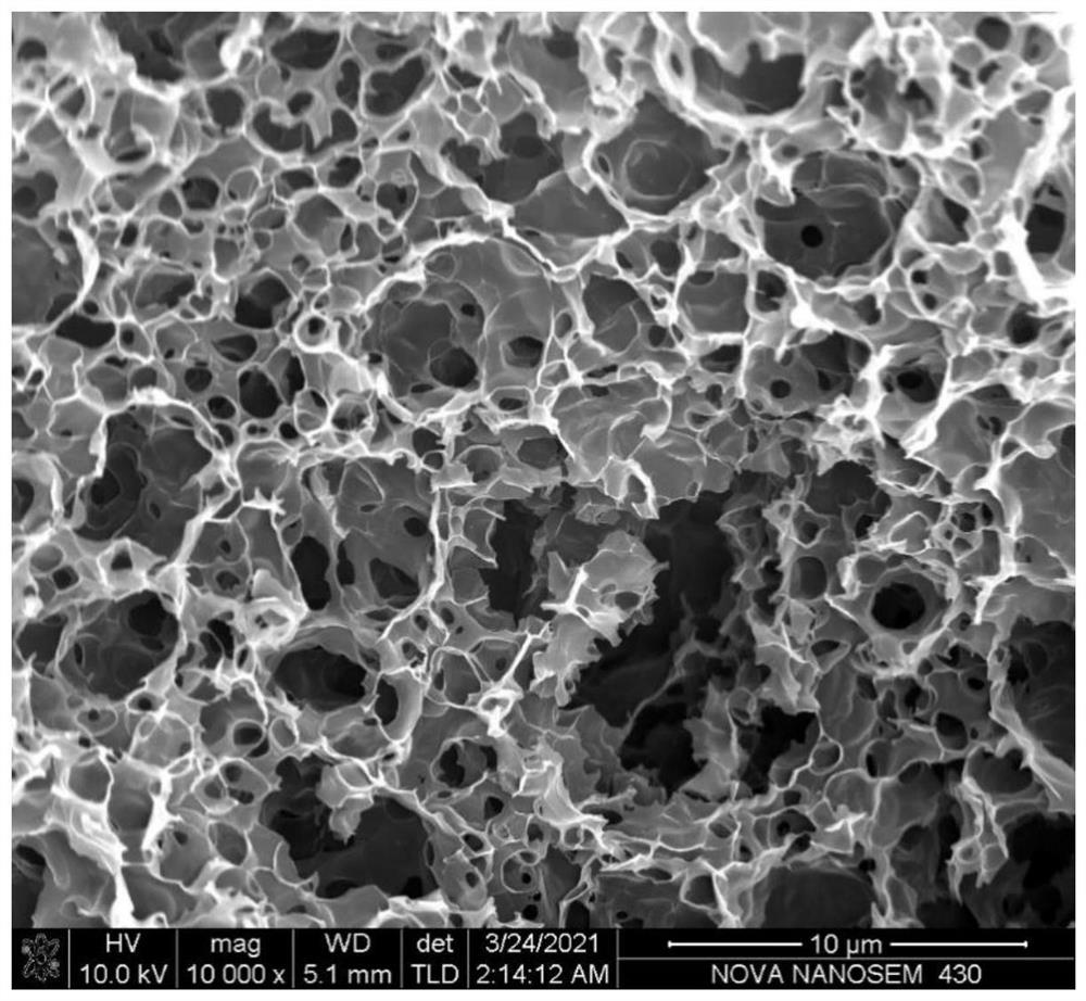 Low-temperature environment-friendly method for preparing in-plane porous few-layer graphene material