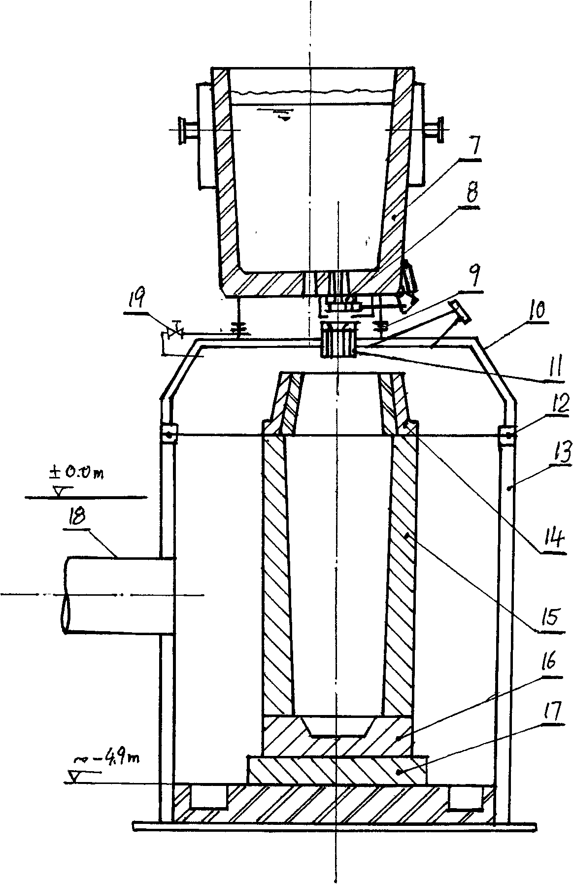 Equipment and technique for ladle-to-ladle, degasification and vacuum ingot casting of multiple-slide runner ladle