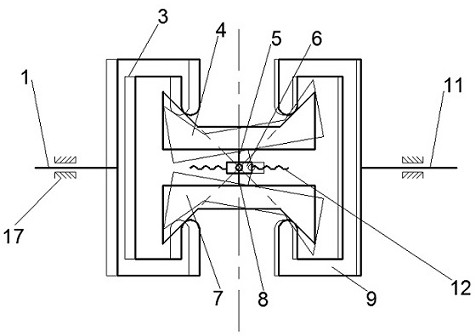 Self-adaptive variable-speed outer cone disc type self-spinning-free traction type continuously variable transmission