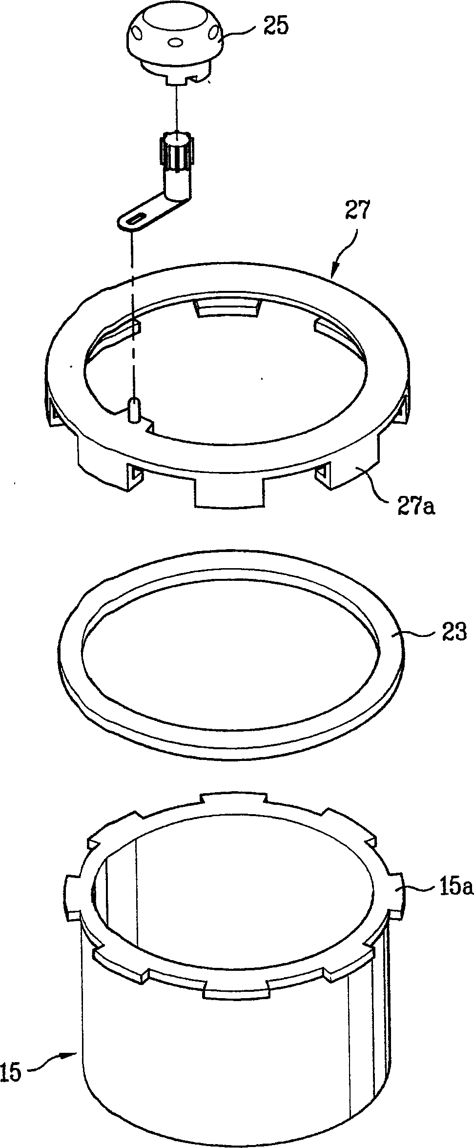 Electric cooker lid locking arrangement