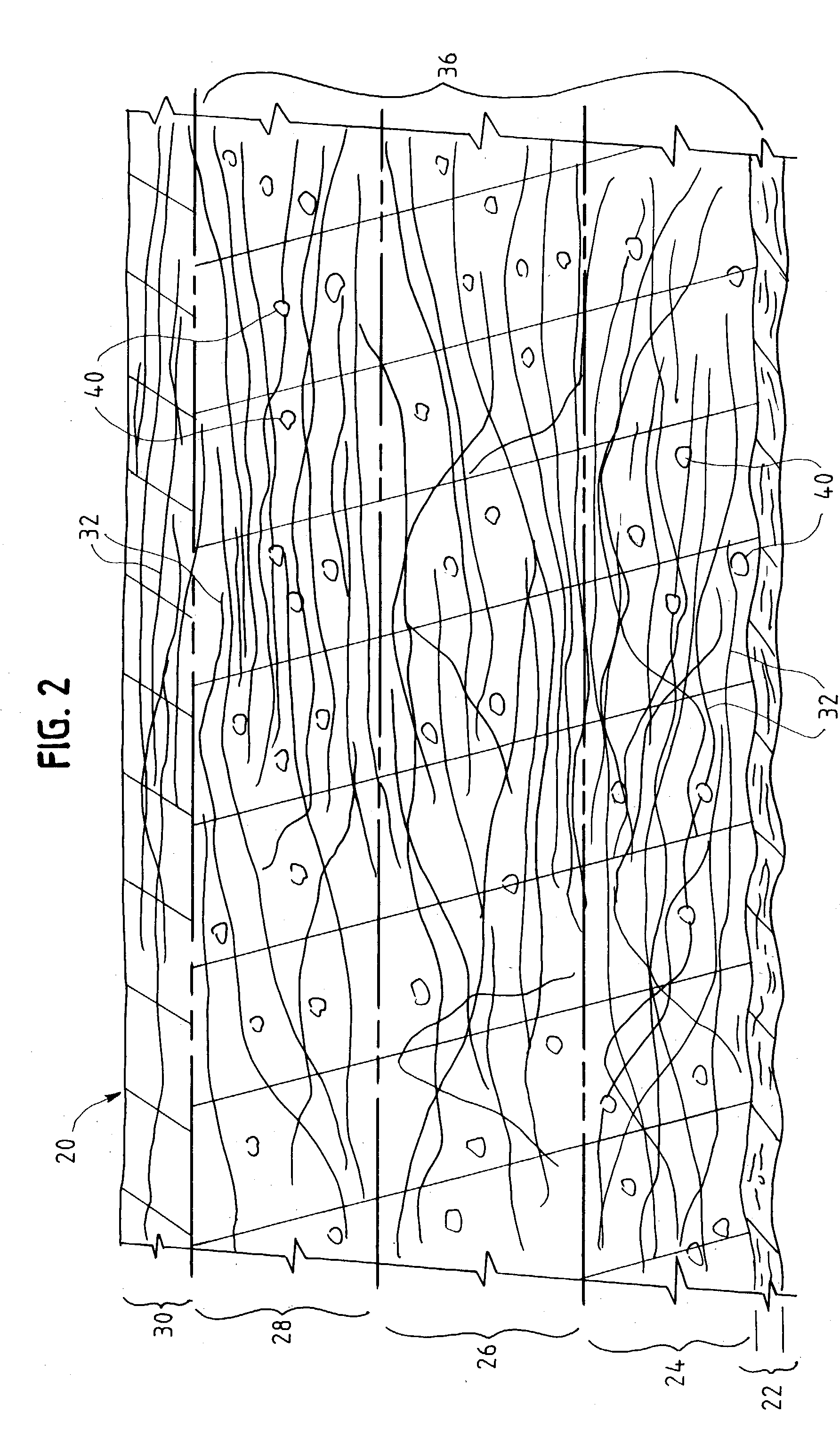 Soft, absorbent material for use in absorbent articles and process for making the material