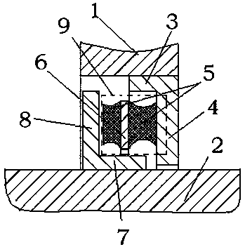 Nonlinear variable rigidity adjusting method for rubber and metal composite type spherical hinge