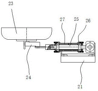 Movable and turnover automatic burdening mechanism