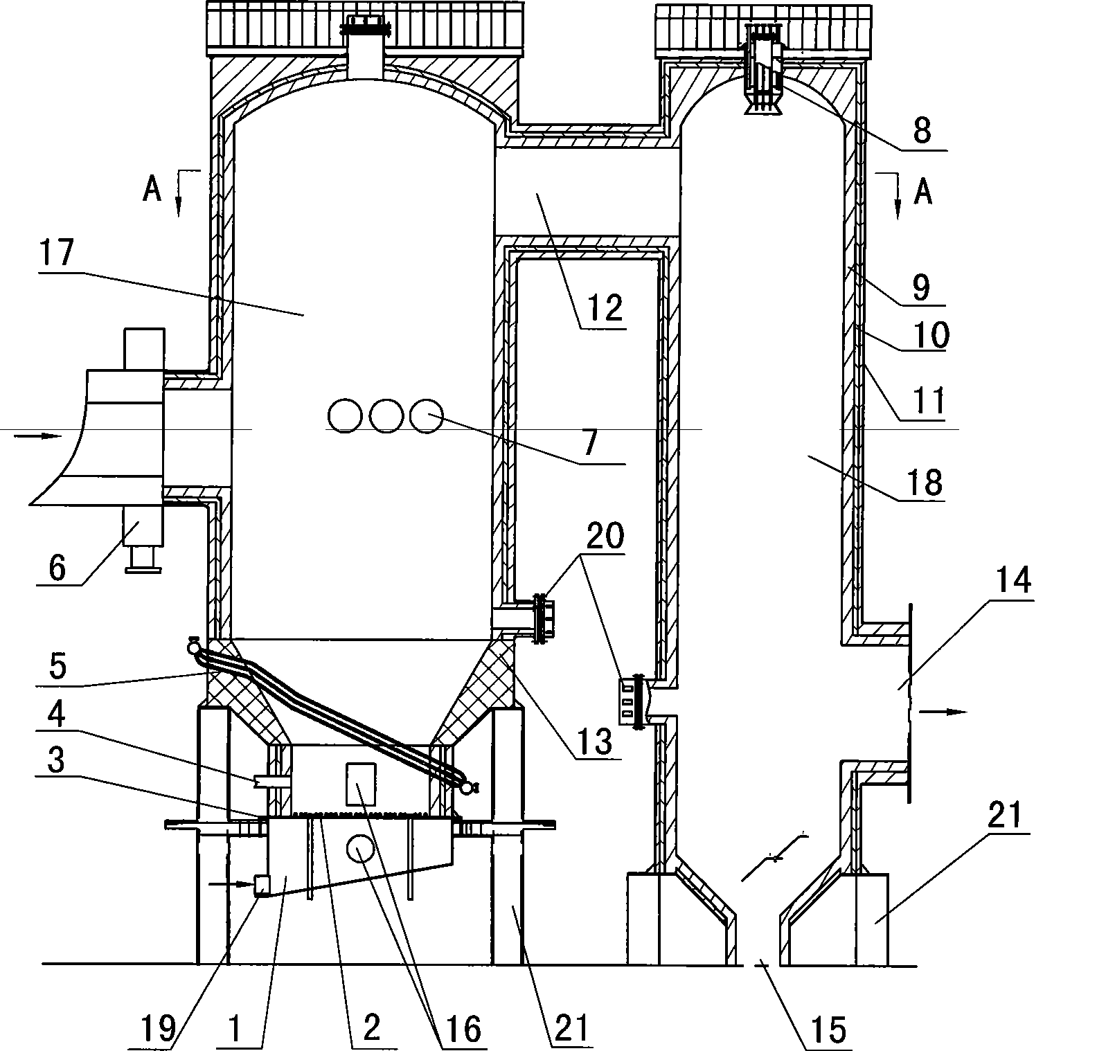 Three-phase multi-functional mixed combustion furnace