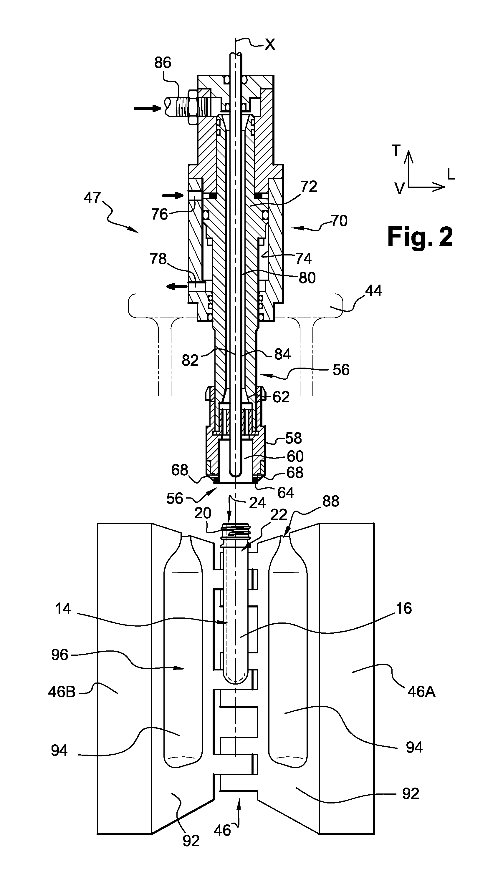 Installation for the manufacture of containers from a preform and method of controlling the blow-molding means of such an installation