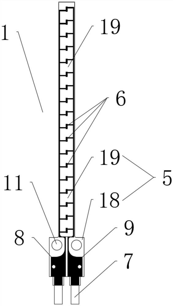 Self-supporting shadow-free LED lamp filament and LED lamp