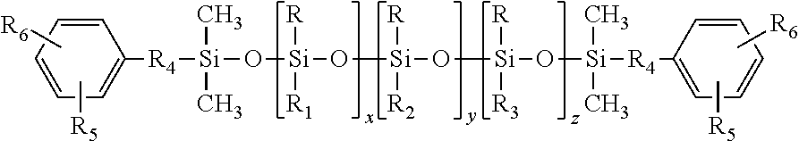 Polysiloxane co- or terpolymers and polymers made therefrom