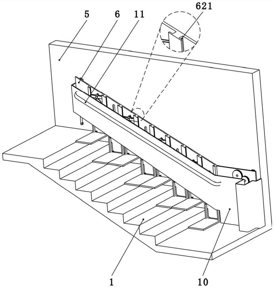 Flat-step stair device