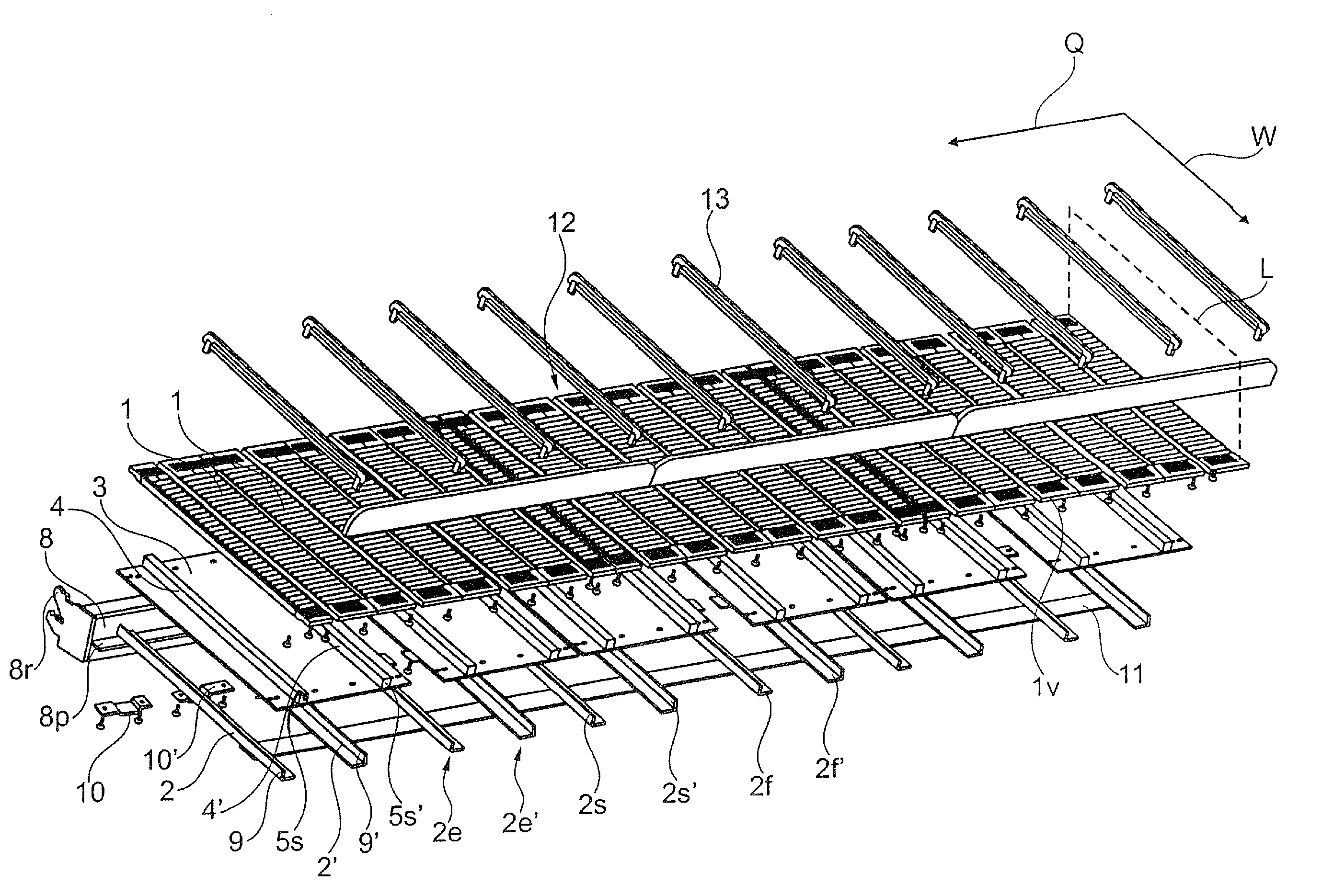 Goods feeding system for receiving and presenting goods