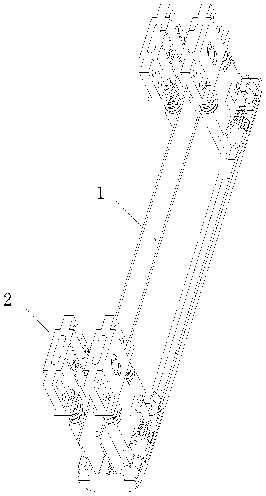 Wedge-shaped inward folding synchronous rotating mechanism