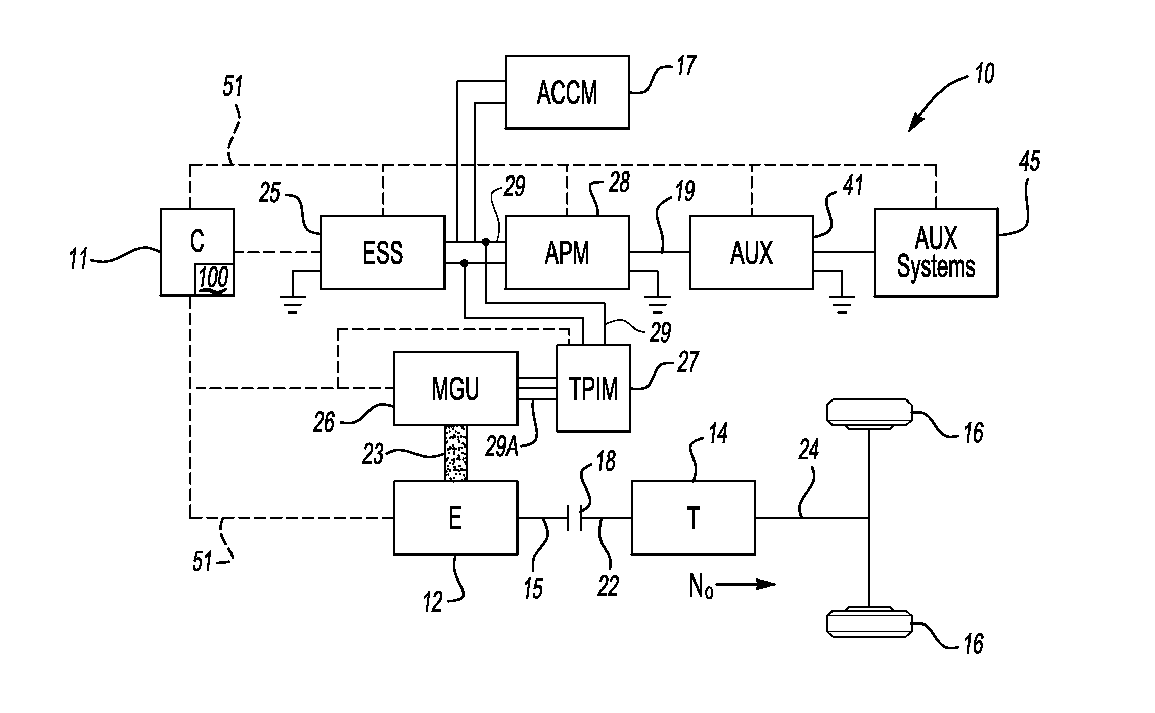 Method and apparatus for avoiding electrical resonance in a vehicle having a shared high-voltage bus