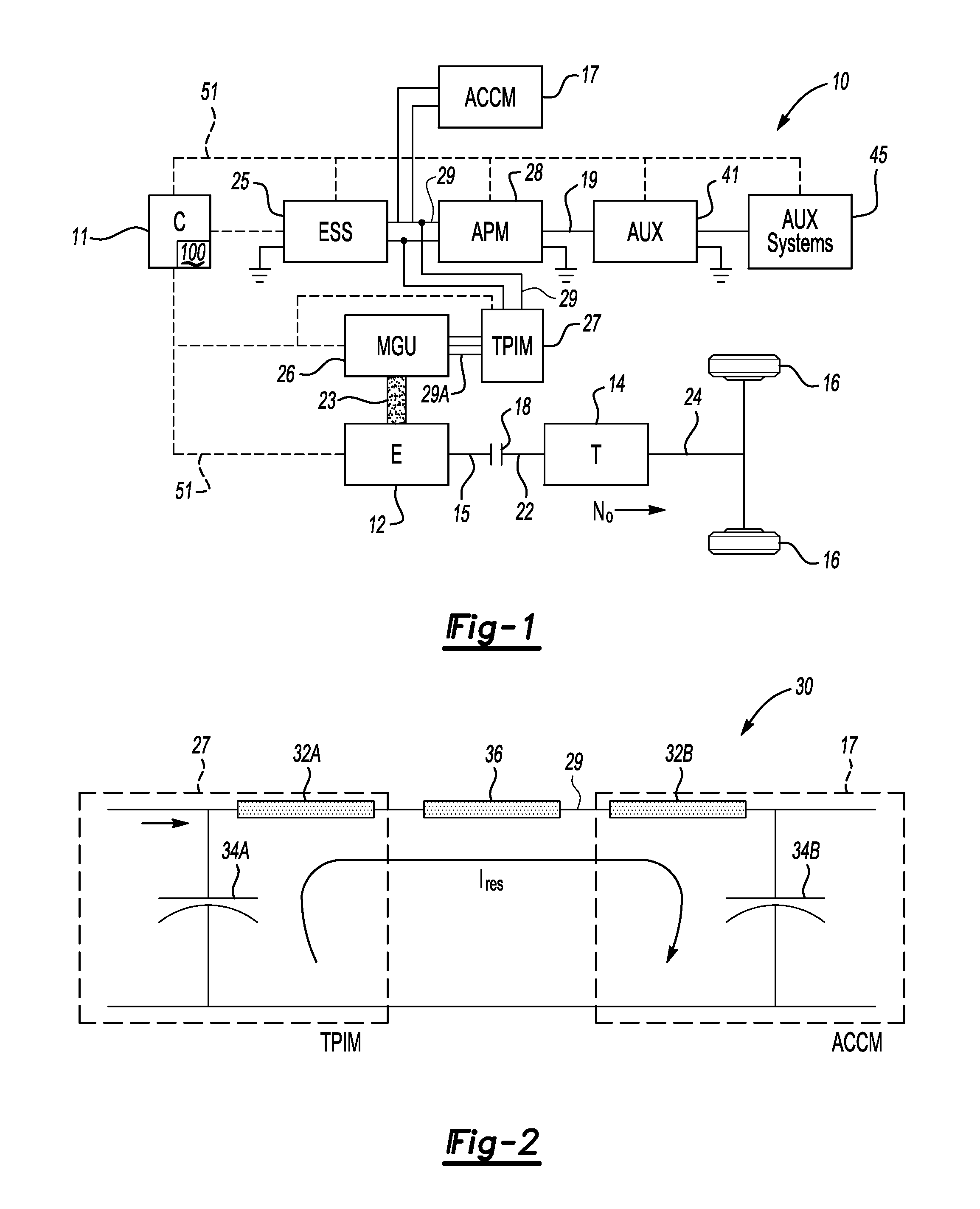 Method and apparatus for avoiding electrical resonance in a vehicle having a shared high-voltage bus