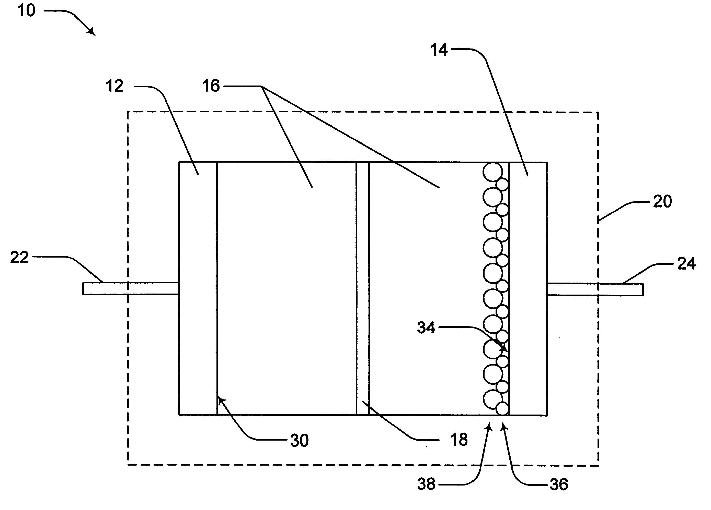 Asymmetric electrochemical capacitor and method of making