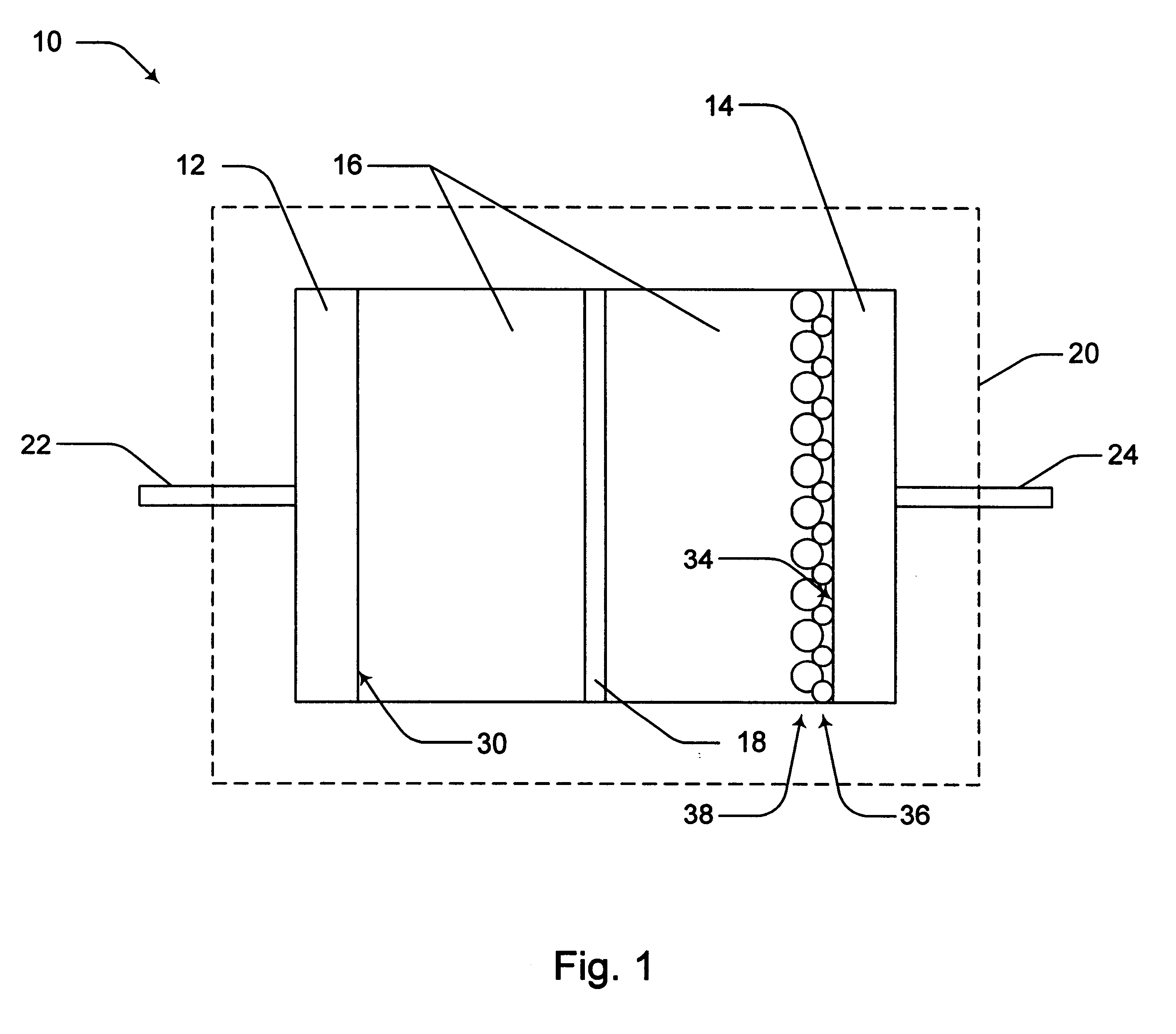 Asymmetric electrochemical capacitor and method of making