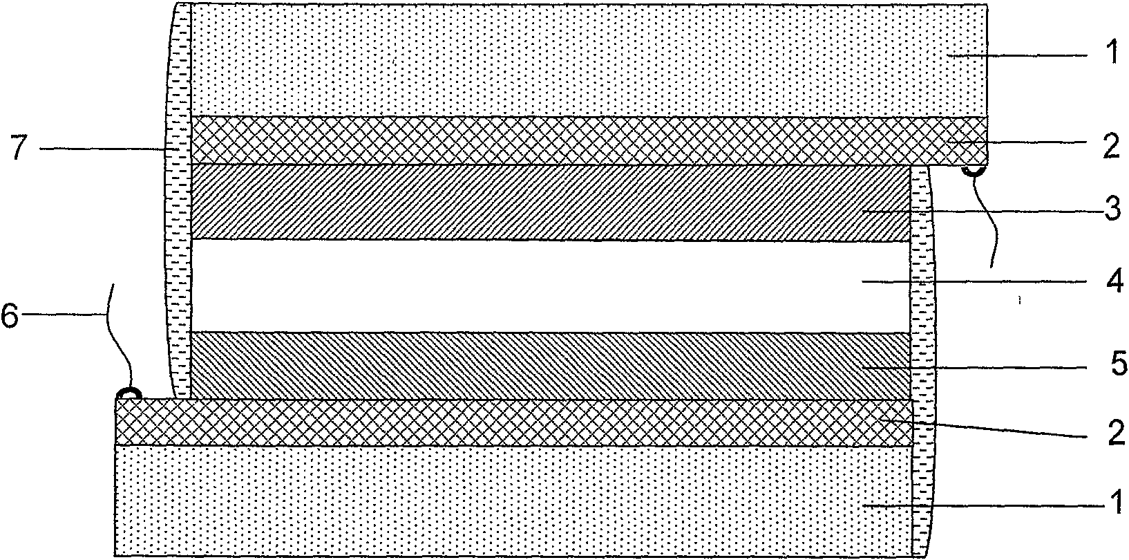 Method for preparing electrochromism glass windows in sandwich type